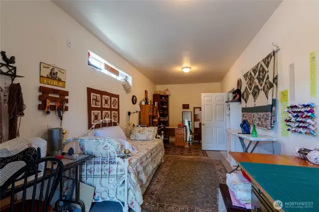 Heated craft room in Garage