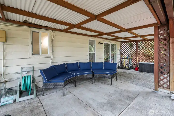 Lower level patio with slider door access from the bonus room