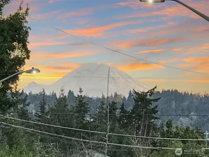 Zoomed in view of Mt Rainier!