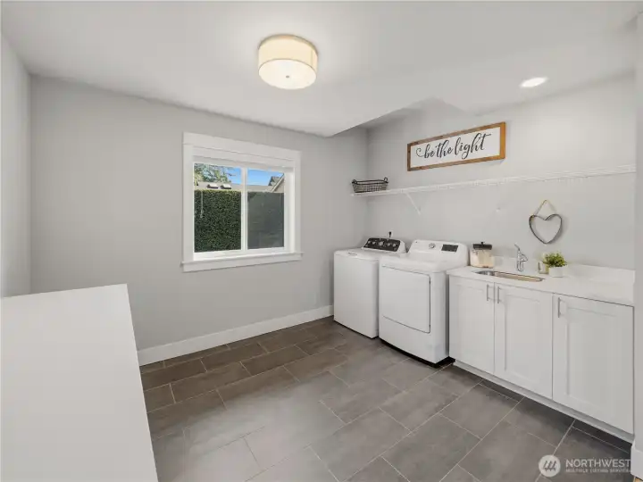 Oversized laundry room.