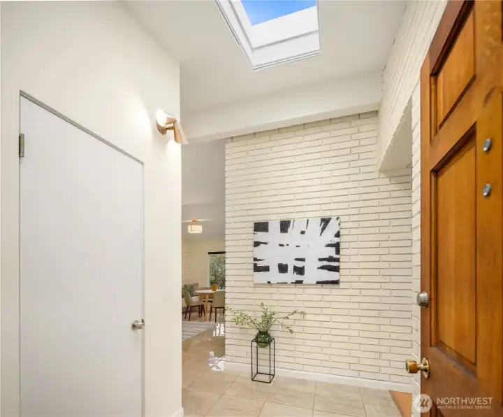 A sky-light also illuminates the foyer.