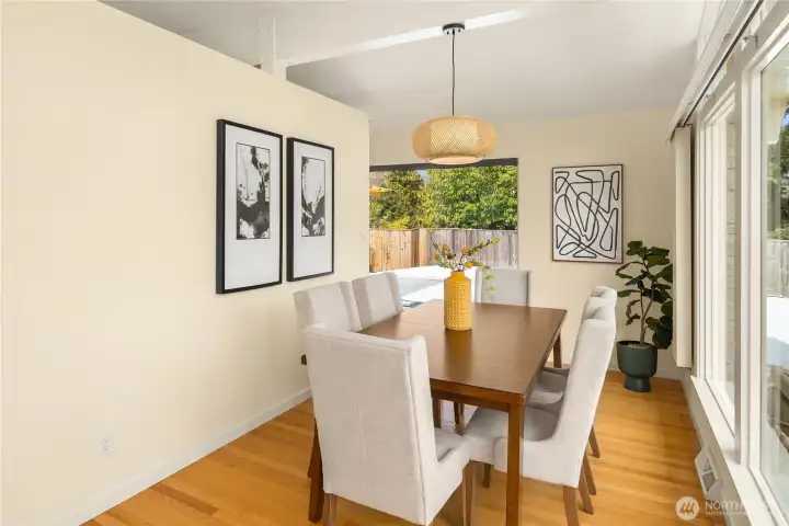 Adjacent dining area for easy hosting.