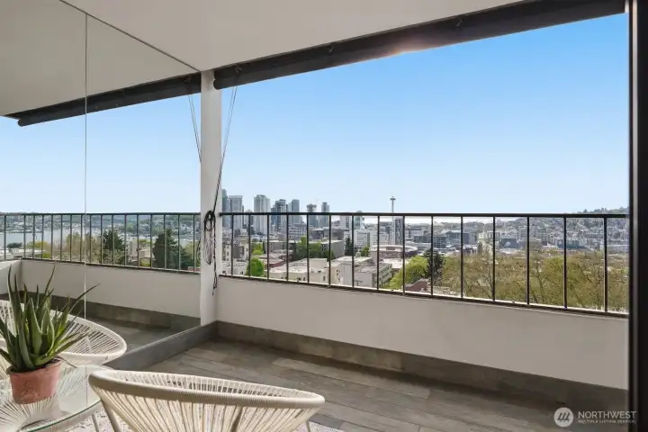 Step onto your large private deck to take it all in.