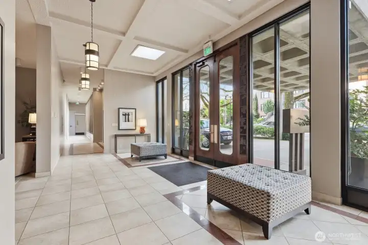 Secure lobby entry makes it easy to receive guests and packages.