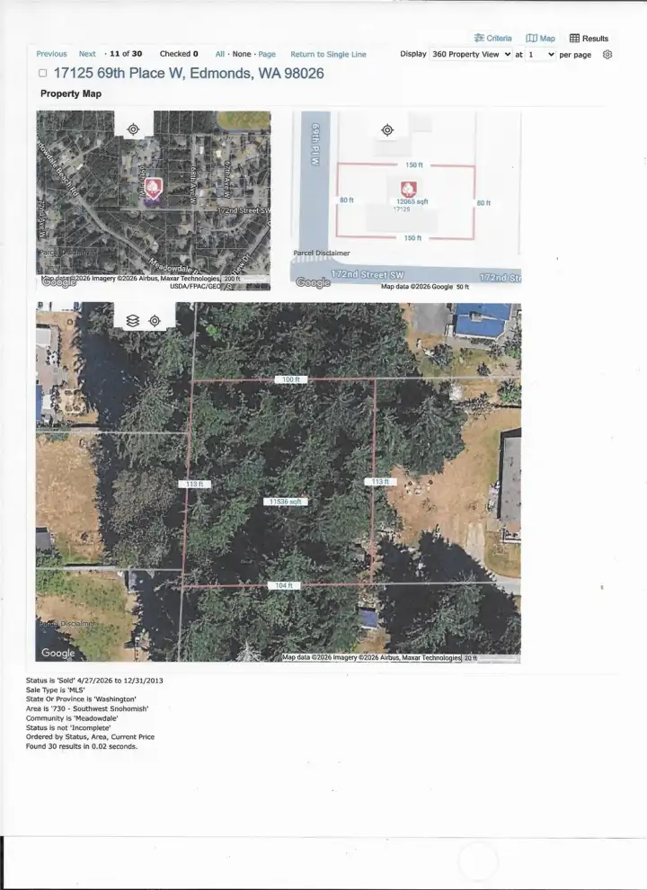wooded lot parcel