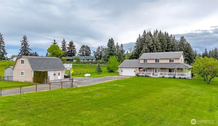 Home and Shop with Studio Fenced and Gated