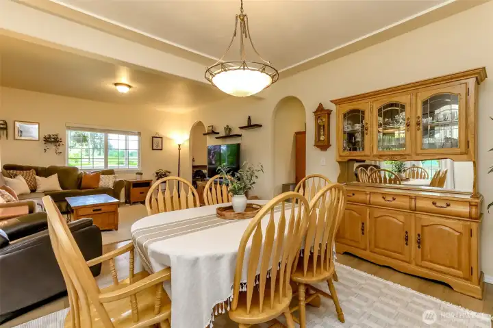 Dining Room with Beautiful Coffered Ceiling