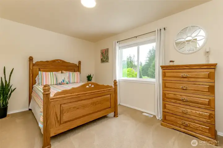 Upstairs Bedroom 2 w/View of Back Yard