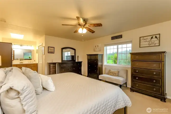 Primary Bedroom w/Large Windows and Beautiful Views