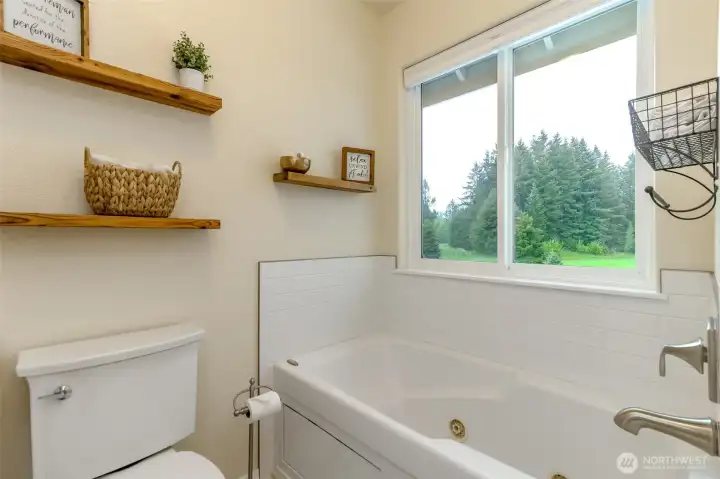 Primary Bathroom w/Jetted Tub Adjacent to Shower