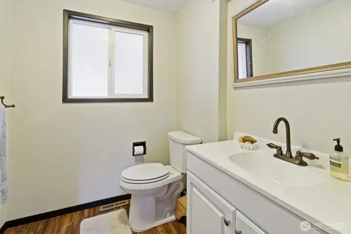 Another view of the half bath on the main floor ..