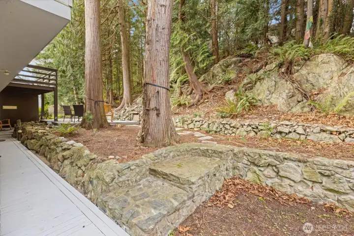Outdoor living in the woods ..