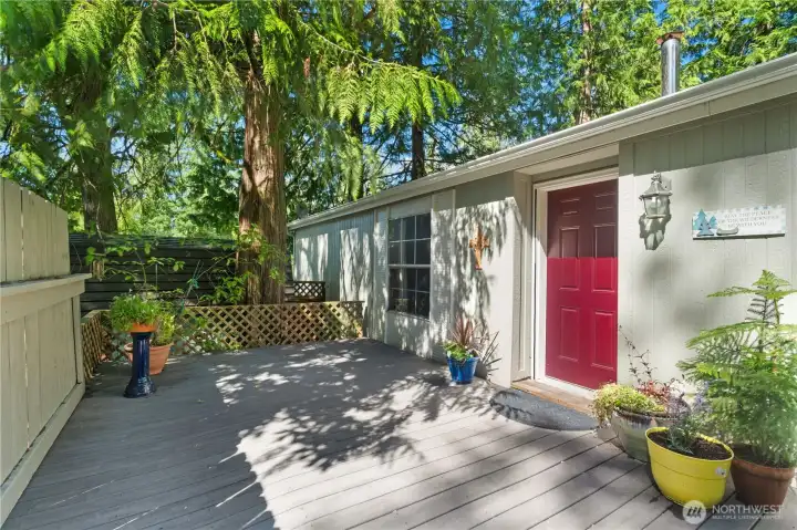 Inviting private entrance to your home. Inviting private entrance to your home.