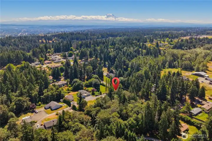 Territorial view of this quiet rural part of Tacoma!