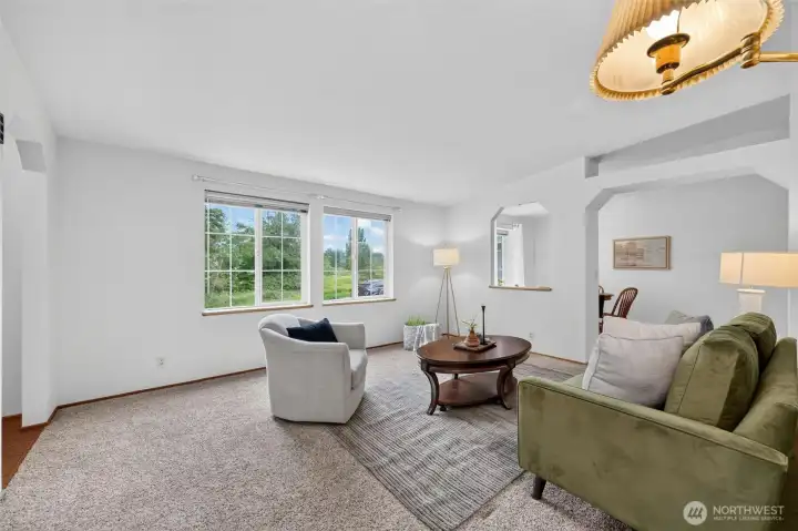 This living room faces southwest, for great sunset views! This living room faces southwest, for great sunset views!