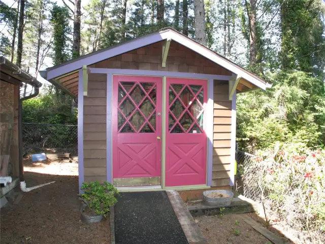 Cute shed for your tools and toys.