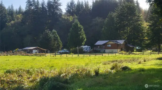 View of house coming back from the river