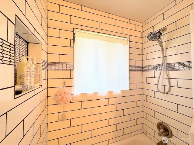 main floor tiled shower