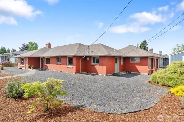 Large corner lot.