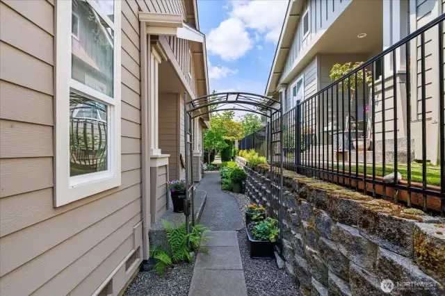 Looking toward the street from near back deck