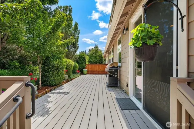 Back deck with plenty of space