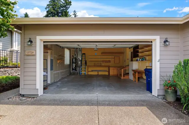 Large 2-car garage