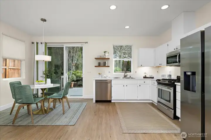 Kitchen and dining area