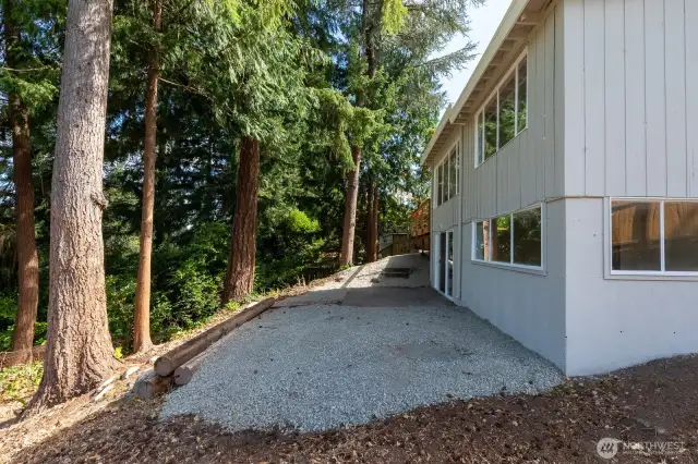VIEW OF LOWER YARD SHOWING PLENTY OF ROOM TO TURN INTO A PRIVATE OASIS