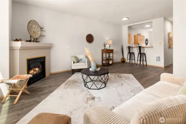 Lots of versatility in this spacious living-dining room area