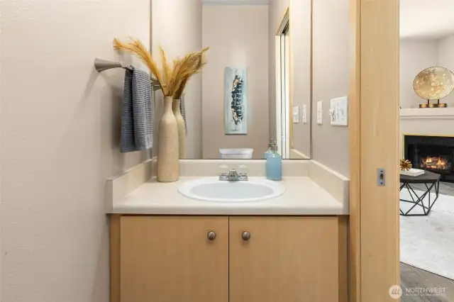 Convenient main level half bath for guests