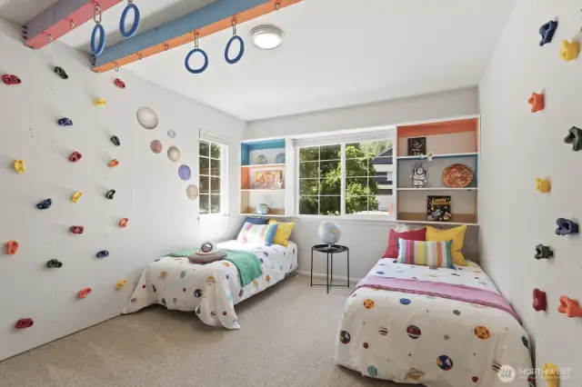 This extra fun third bedroom would be great for your adventurous family member, or can be easily adapted into whatever type of space you need this to be.