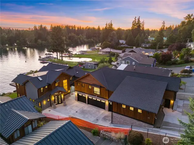 Arial shot of property