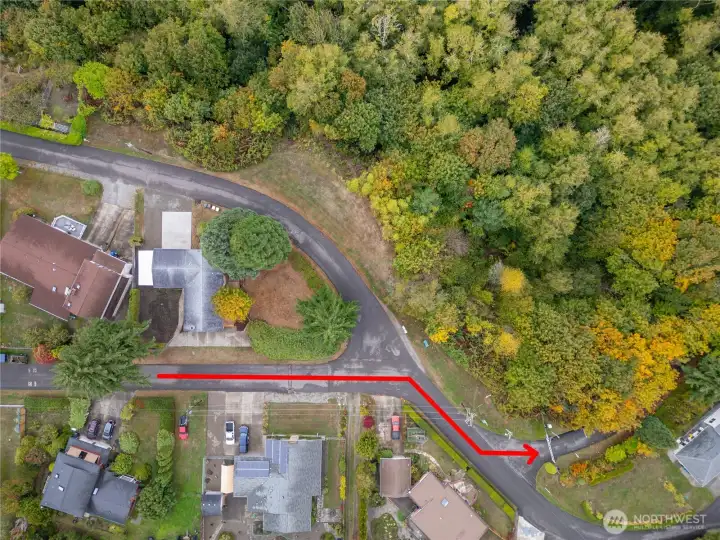 Path to gated beach access.