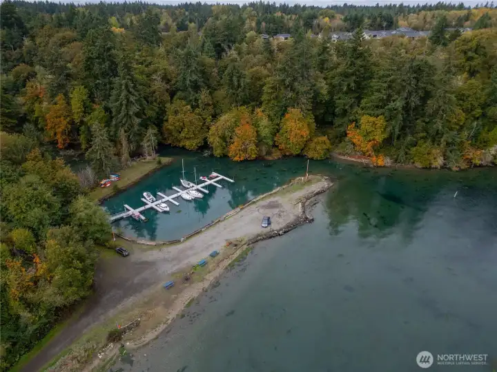 High tide community marina.