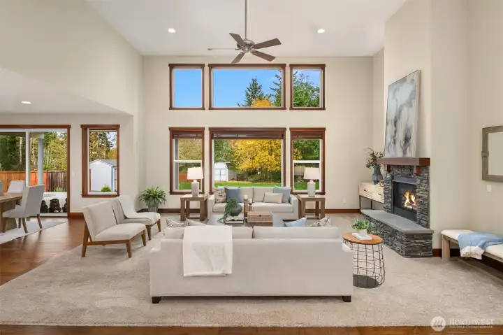 A wall of windows to allow in all of that natural light!