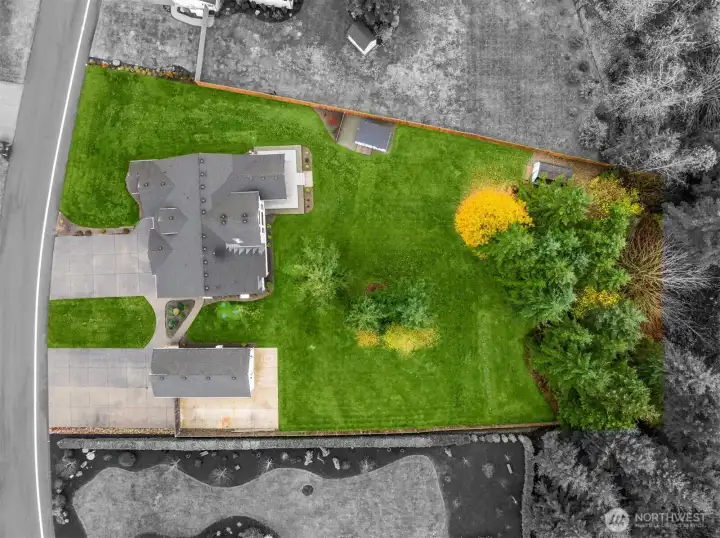 The backyard has enough room for it's own baseball diamond!