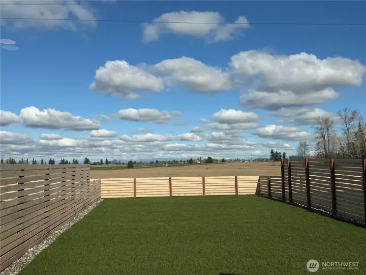 Another view of subject property backyard