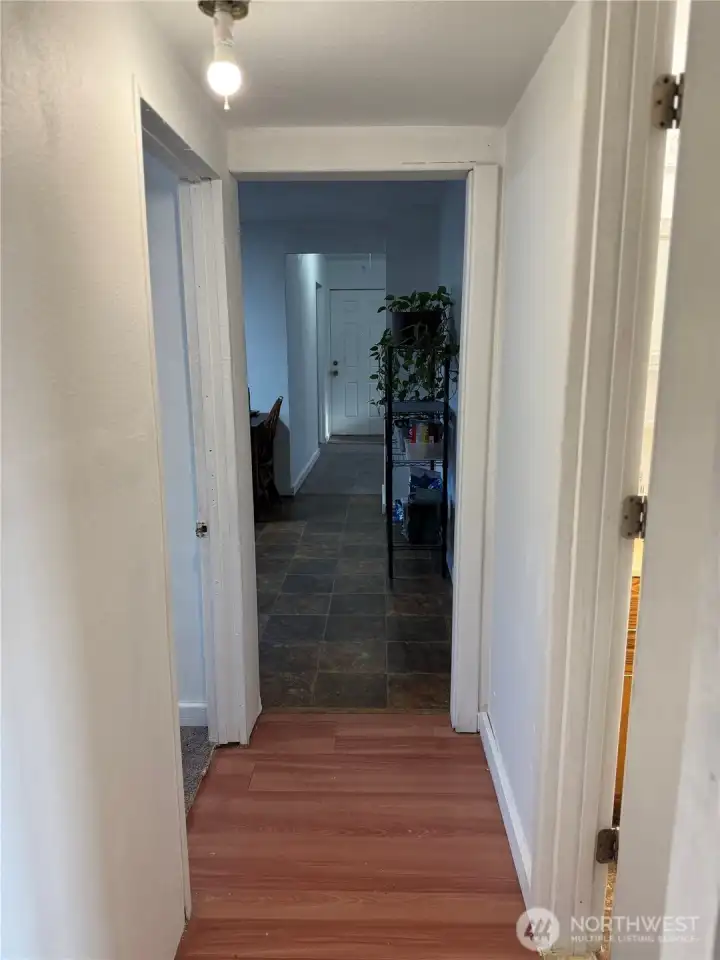 hallway between rooms