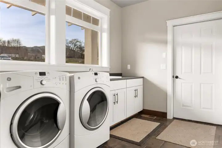 Large laundry area