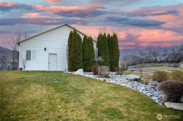 Looking from house to shop