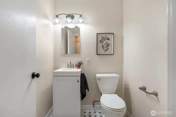 Half bath on the main floor