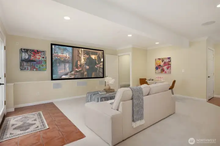 The media room/bonus room. The media room/bonus room.