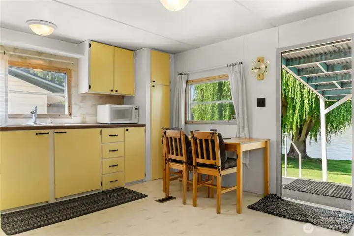 Interior views looking out