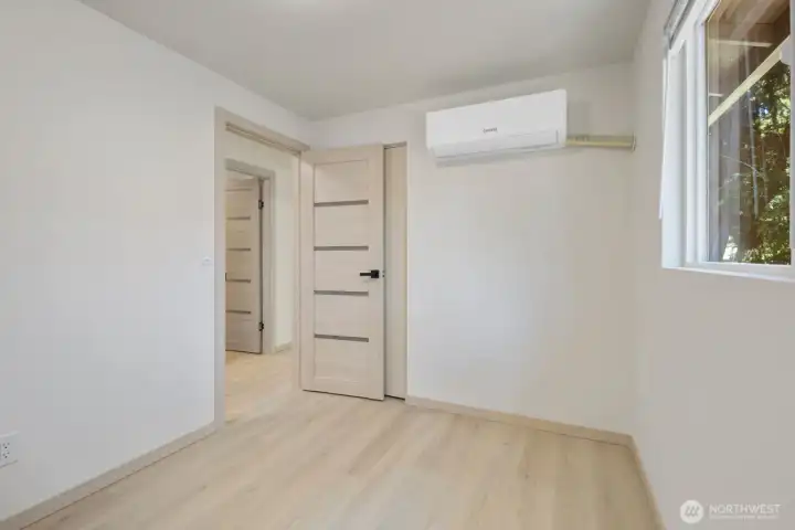 Bedroom#1  with ductless heating and cooling