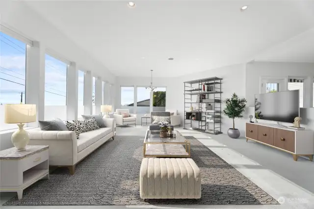 Spacious living room (Virtually Staged)