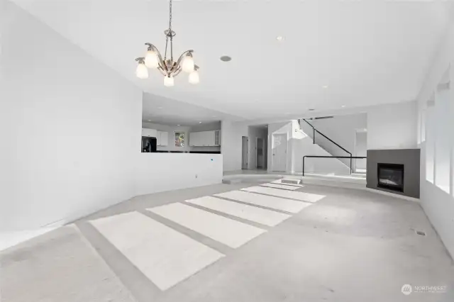Spacious living room