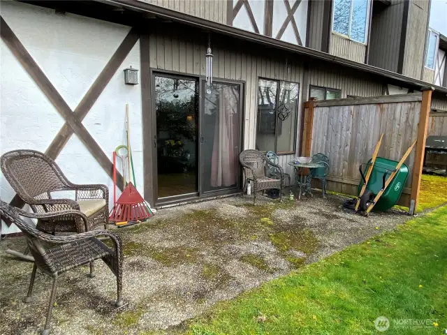 The back patio is there for your relaxation after a long day.