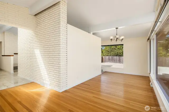 The dining room offers tranquil views and plenty of space!