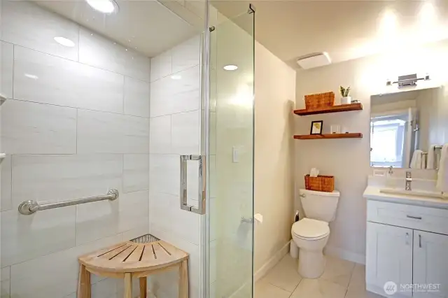 Lower level bath
