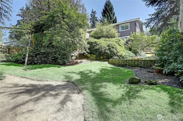 Beautiful landscaping backyard